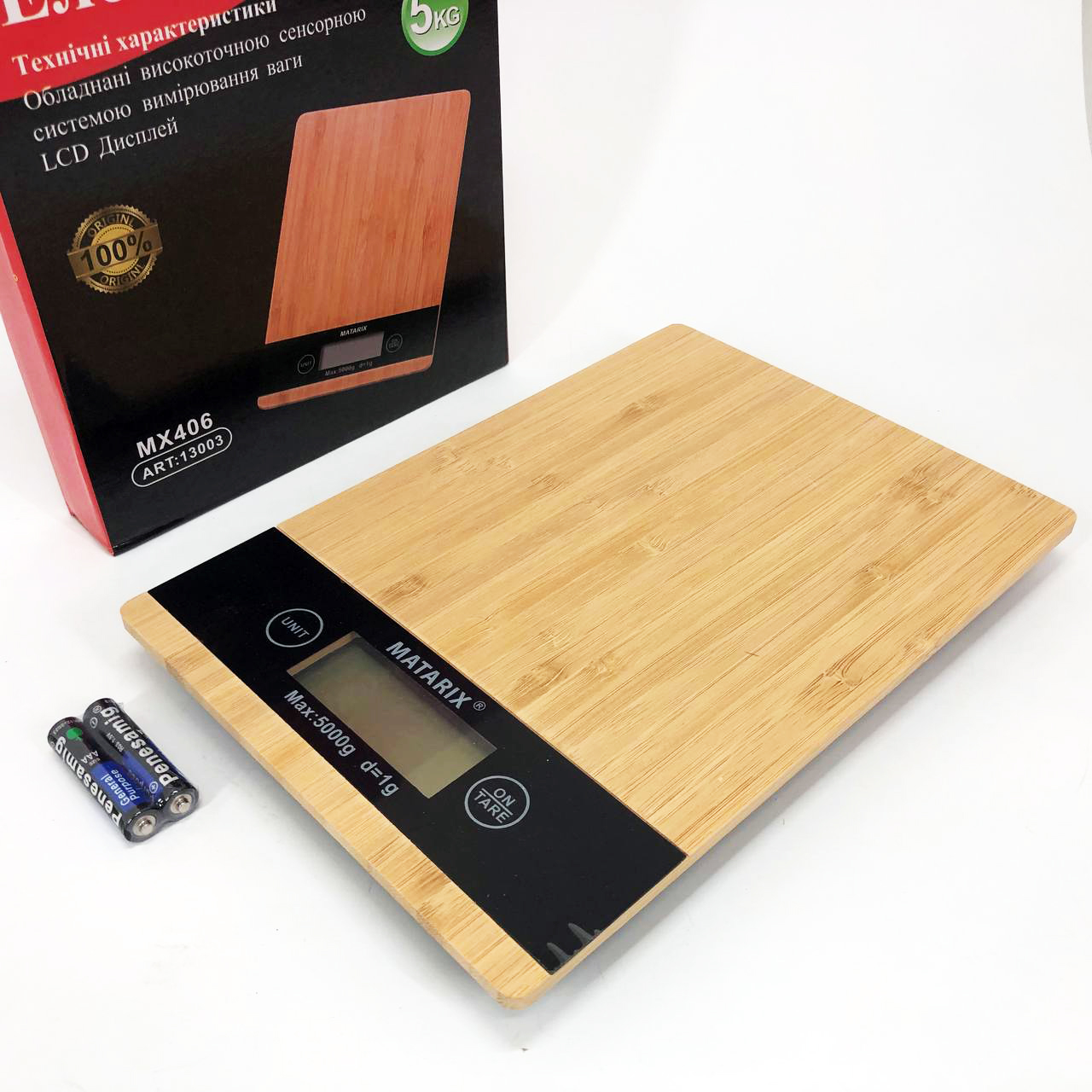Весы кухонные MATARIX MX-406 5кг Wood, Кухонные весы для приготовления блюд, Весы для домашней кухни - Зображення 5