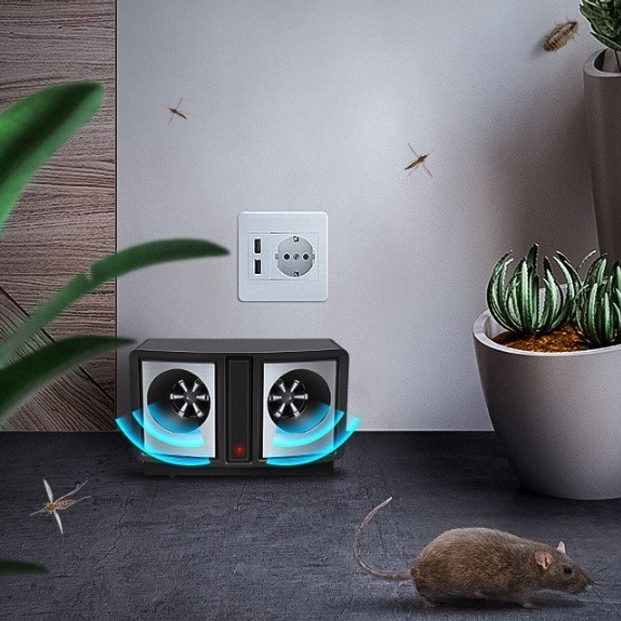 Ультразвуковий відлякувач гризунів DUAL SONIC PEST REPELLER для мишей і щурів - Зображення 3