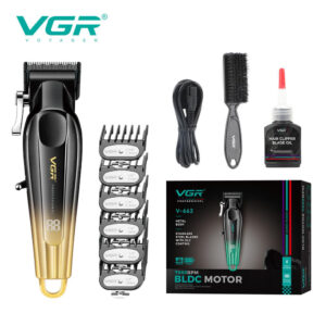 Акумуляторна машинка для стрижки VGR V-662 золотого колору
