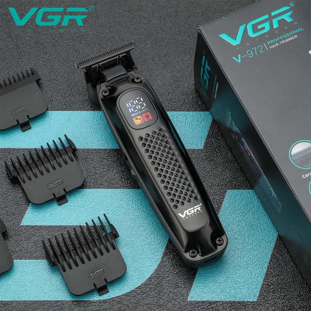 Триммер VGR V-972 акумуляторна USB для стрижки волосся з насадками - Зображення 4