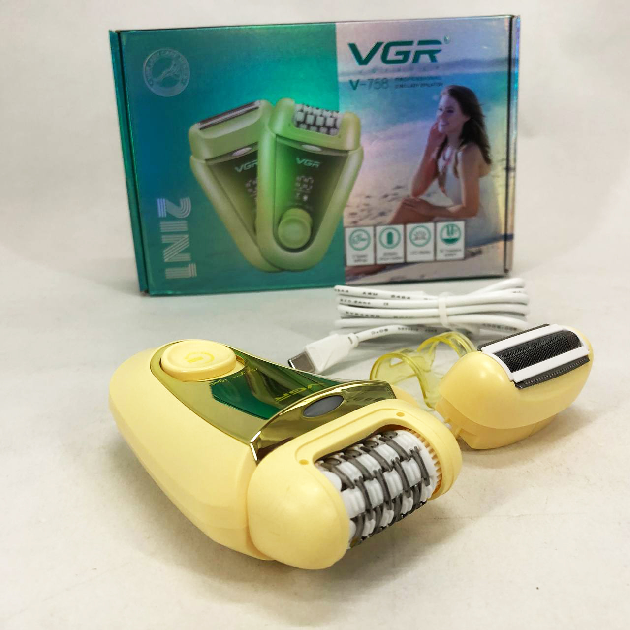 Епілятор VGR 2 до 1 V-758 жовтий - Зображення 4