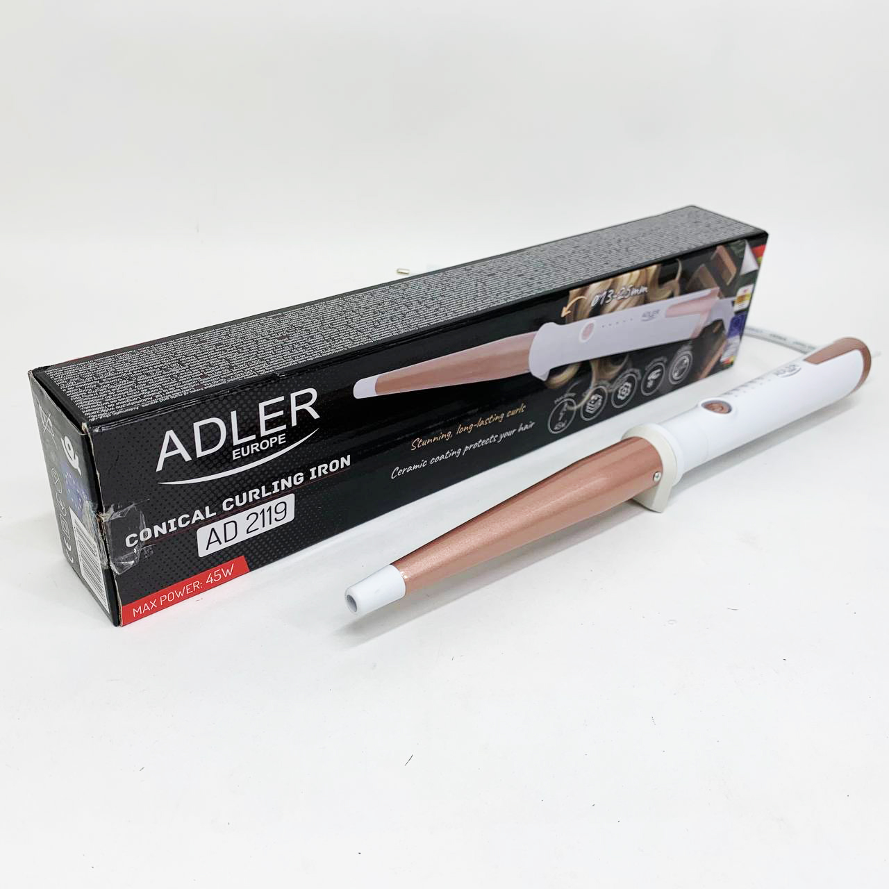 Плойка конічна Adler AD 2119 керамічна 45 Вт 13-25 мм - Зображення 3