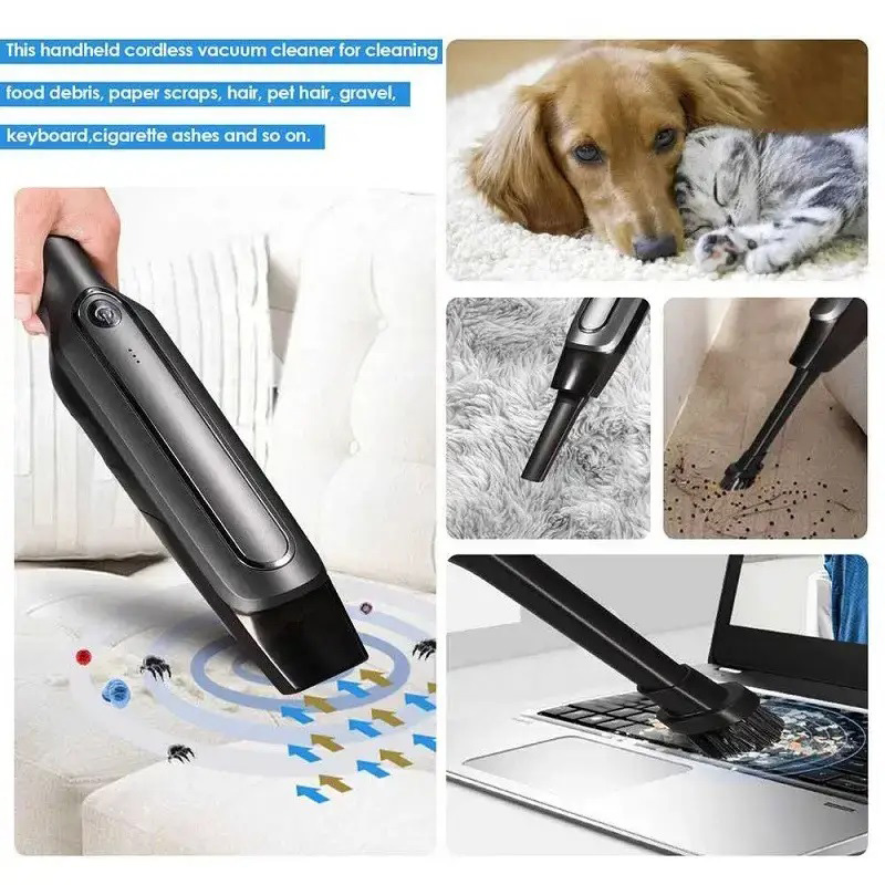 Пилосос Car vacuum cleaner бездротовий для автомобіля чорного колору - Зображення 5