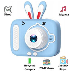 Дитячий цифровий фотоапарат X900 Rabbit блакитний