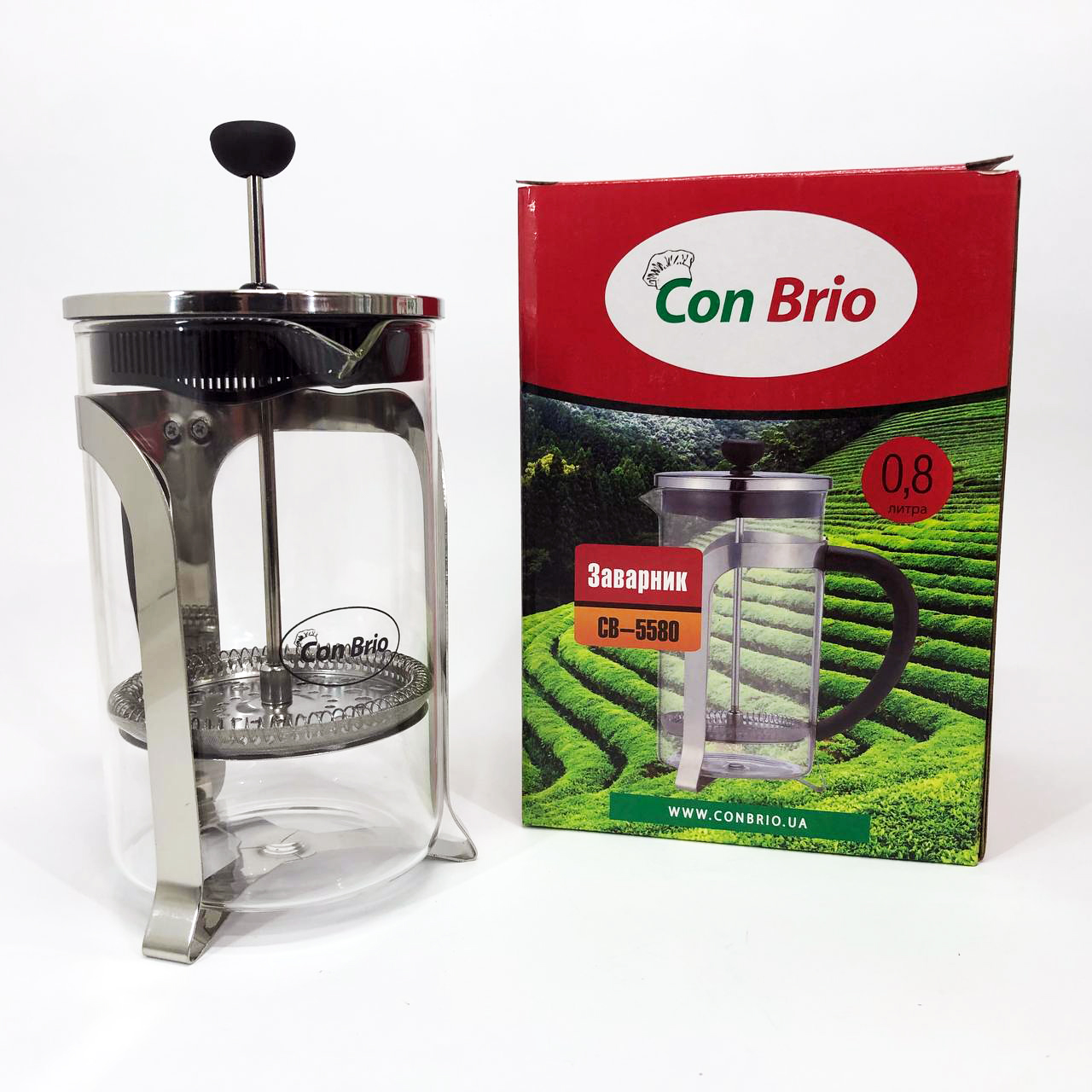 Френч-прес Con Brio CB-5580 0,8 л для заварювання - Зображення 4