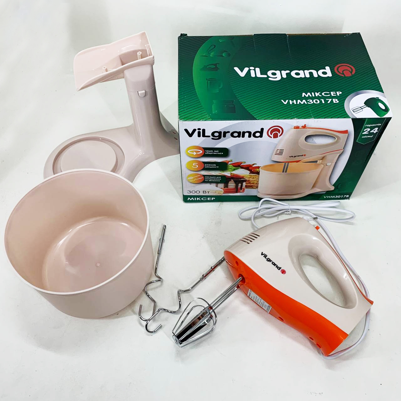 Міксер ViLgrand VHM3017B білого кольору - Зображення 2