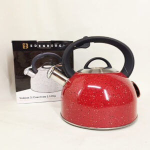 Чайник із свистком Edenberg EB-1440 з мармуровим покриттям 2,5 л Red