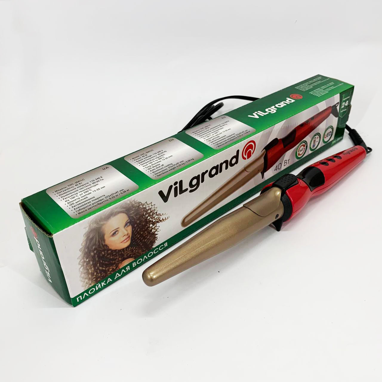 Плойка конусна ViLgrand VHC-3041LC червона - Зображення 3
