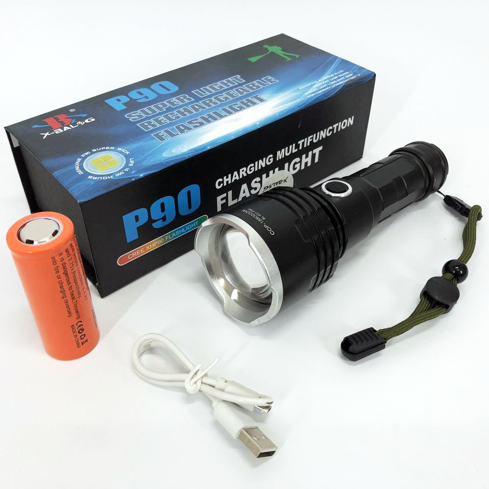 Ліхтар поліцейський X-Balog BL-531-P90 з Power Bank 8800 мА·год USB/microUSB/3хААА R3 - Зображення 5