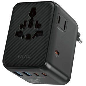 Мережевий універсальний перехідник WIWU UA010 Warrior GaN 45W + 2USB-A/3C