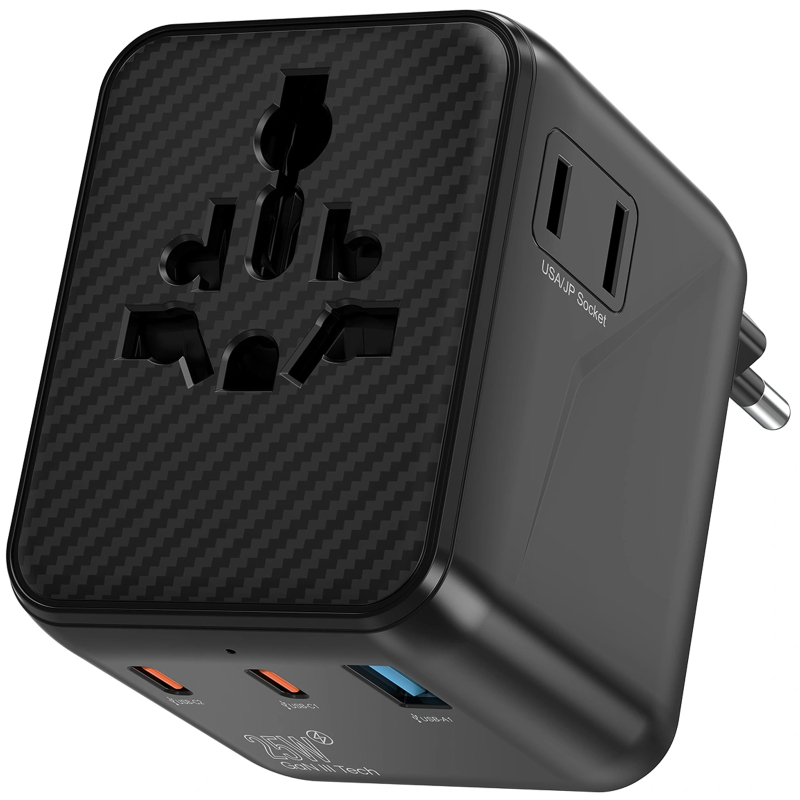 Мережевий універсальний перехідник WIWU UA011 Warrior GaN 25W + 1USB-A/2C