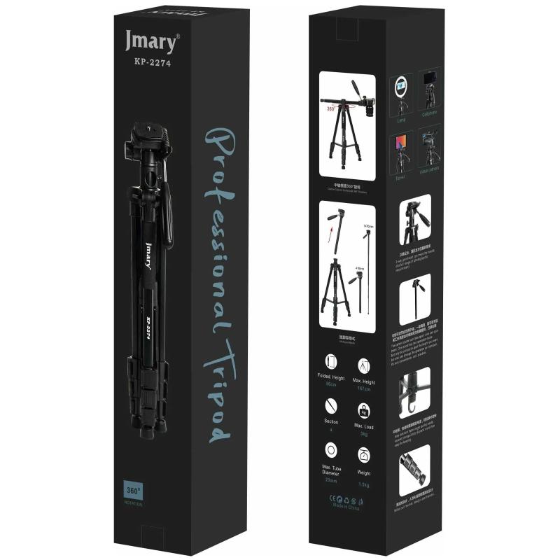 Штатив Jmary KP-2294 для зйомки 58-179см 2in1 + чохол - Зображення 3