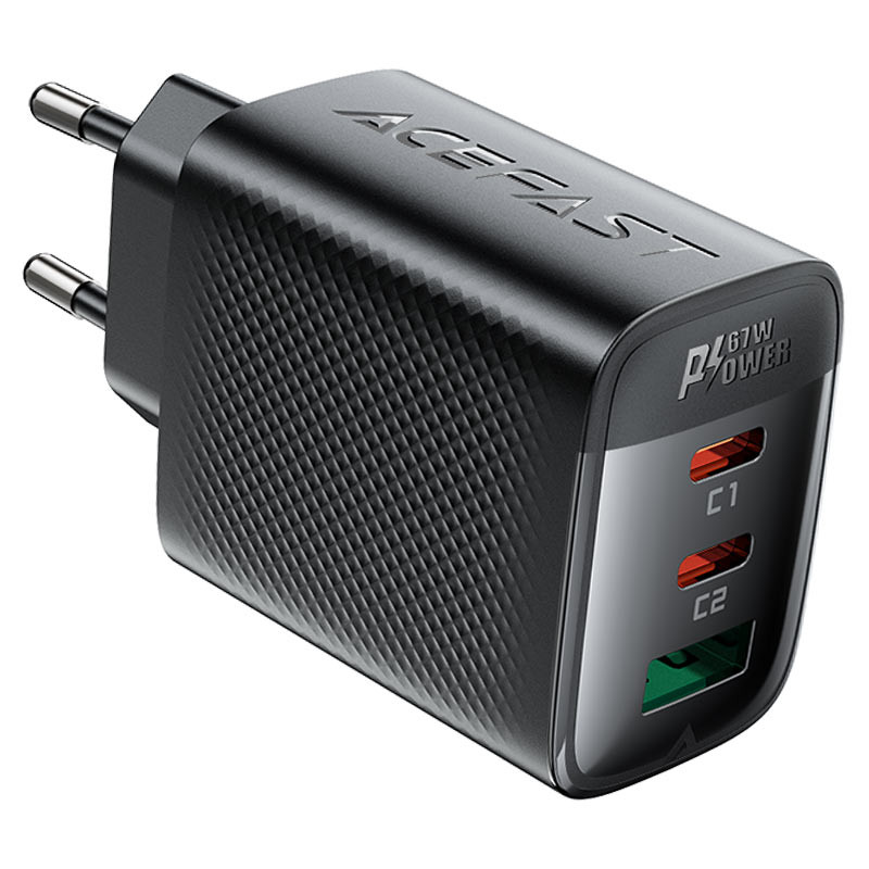Мережевий зарядний пристрій Acefast A108 GaN PD67W (1USB-A/2C) - Зображення 3