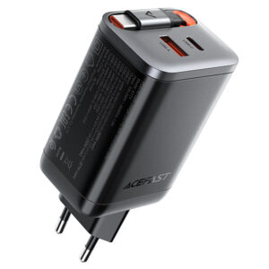 Мережевий зарядний пристрій Acefast A111 GaN With Retractable Cable Type-C PD67W (1USB-A/1C)