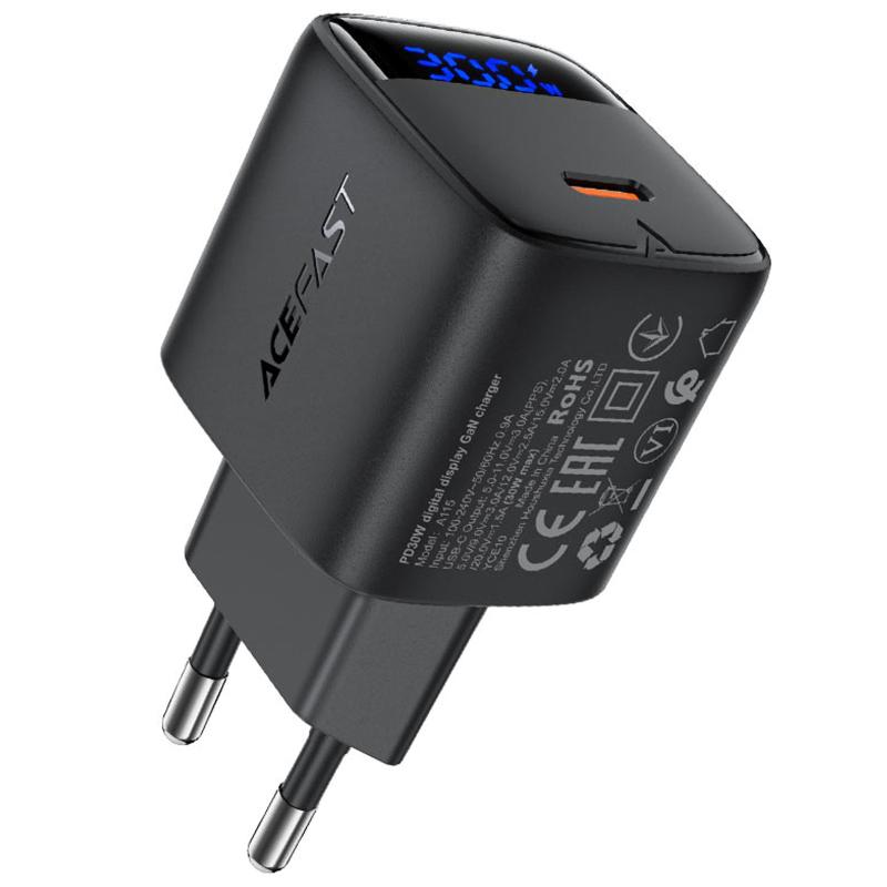 Мережевий зарядний пристрій Acefast A115 PD30W GaN (1USB-C)
