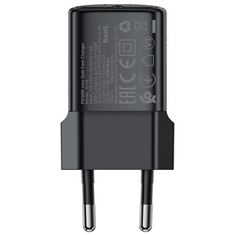 Мережевий зарядний пристрій Acefast A118 PD30W GaN (1USB-C) - Зображення 4