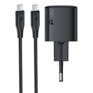 Мережевий зарядний пристрій Acefast A118 PD30W GaN (1USB-C) + кабель Type-C to Type-C