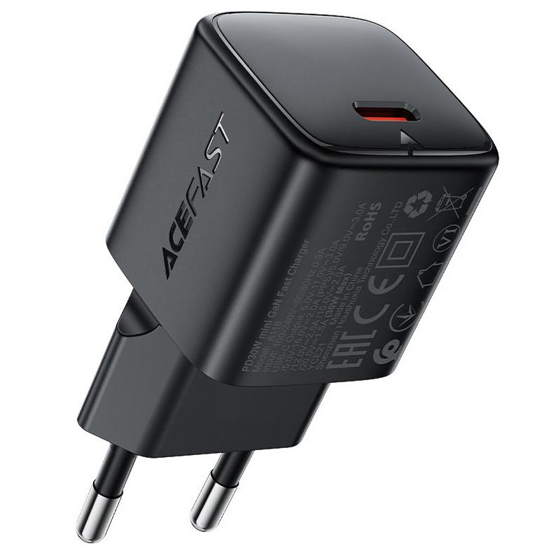 Мережевий зарядний пристрій Acefast A118 PD30W GaN (1USB-C) + кабель Type-C to Type-C - Зображення 5