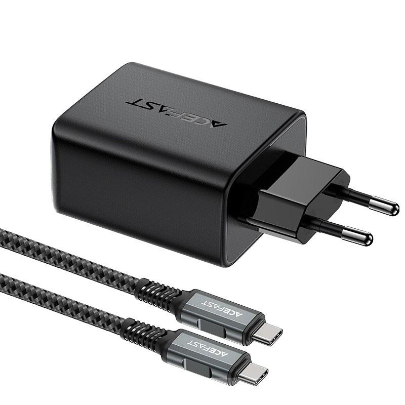 Мережевий зарядний пристрій Acefast A17 PD65W GaN (1USB-A/1C/1HDMI) + кабель Type-C to Type-C - Зображення 3