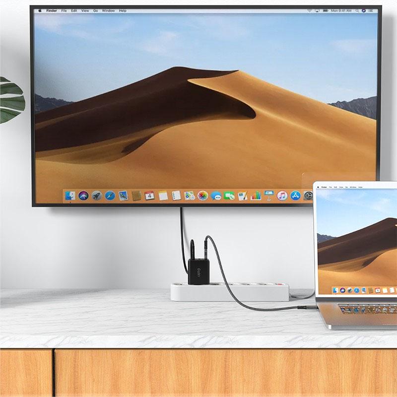 Мережевий зарядний пристрій Acefast A17 PD65W GaN (1USB-A/1C/1HDMI) + кабель Type-C to Type-C - Зображення 4