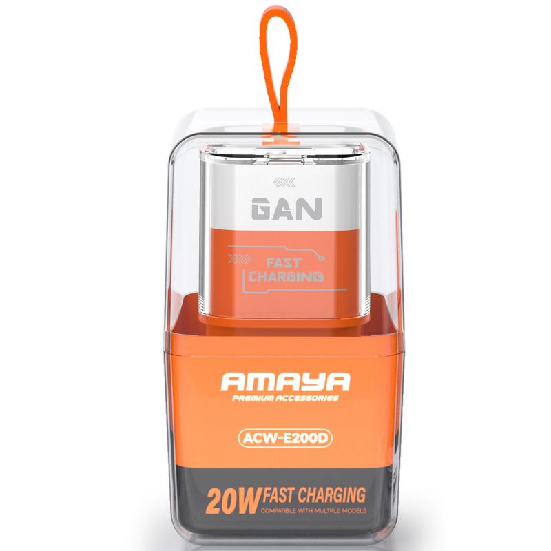 Мережевий зарядний пристрій Amaya E200D PD20W+QC3.0 (1USB-A/1C) - Зображення 2