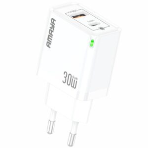 Мережевий зарядний пристрій Amaya E46D PD30W+QC3.0 GaN (1USB-A/1C)