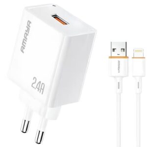 Мережевий зарядний пристрій Amaya E79D 2.4A (1USB-A) + кабель USB to Lightning