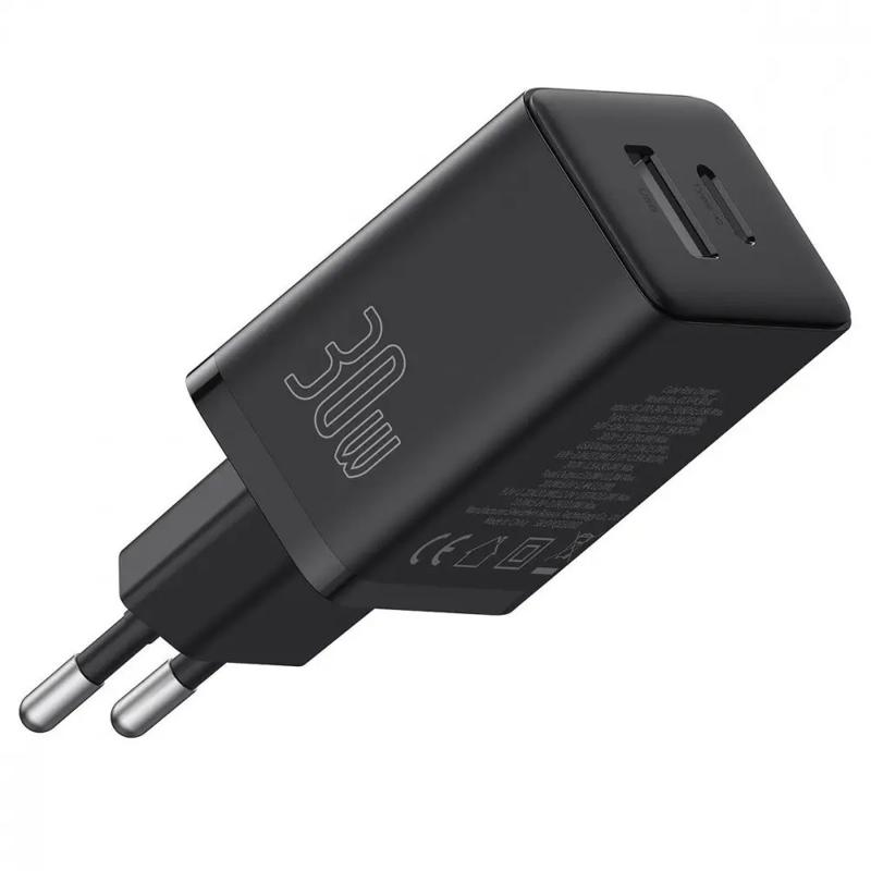 Мережевий зарядний пристрій Baseus Cube Pro Fast Charger PD30W+QC3.0 (1USB-A/1C) (P10111404)