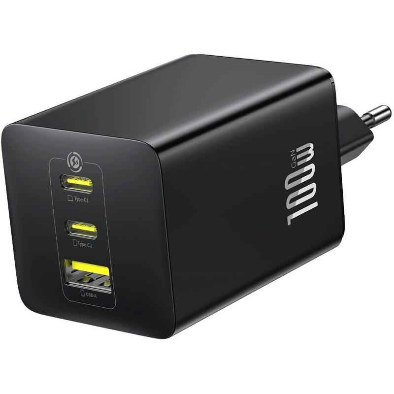 Мережевий зарядний пристрій Baseus EnerFill FE11 Fast Charger PD100W+QC3.0 (1USB-A/2C) (P101821) - Зображення 2