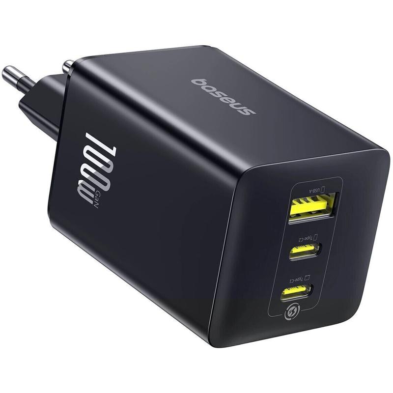 Мережевий зарядний пристрій Baseus EnerFill FE11 Fast Charger PD100W+QC3.0 (1USB-A/2C) (P101821) - Зображення 3