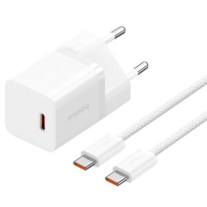 Мережевий зарядний пристрій Baseus GaN5 Fast Charger mini PD30W (1USB-C) + кабель Type-C to Type-C (P10110902)