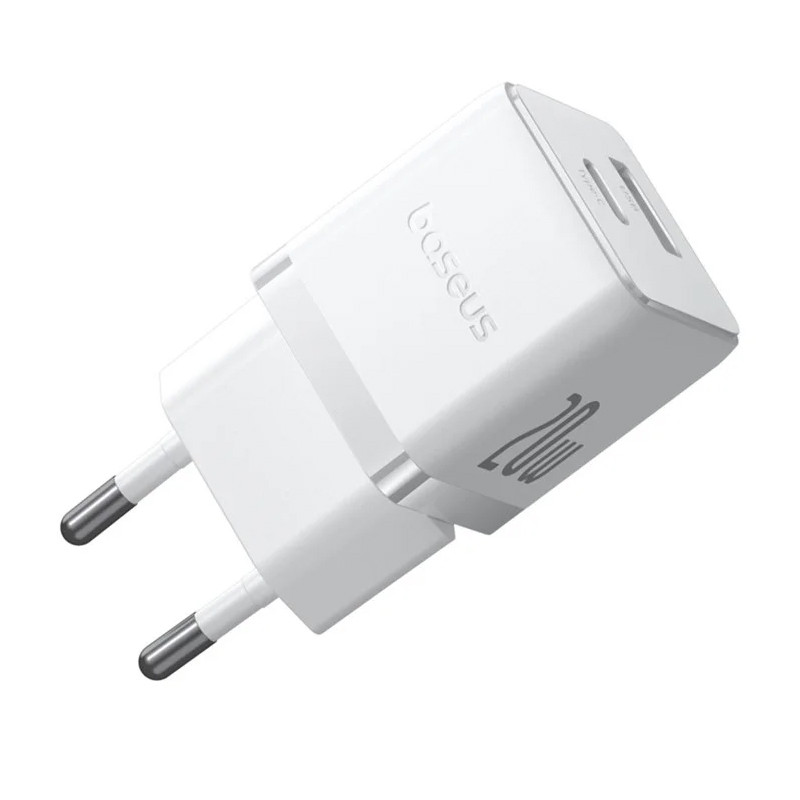 Мережевий зарядний пристрій Baseus Palm Fast Charger PD20W+QC3.0 (1USB-A/1C) + кабель Type-C to Type-C (P10111608) - Зображення 4