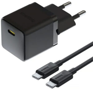 Мережевий зарядний пристрій Baseus Palm Fast Charger 20W (1USB-C) + кабель Type-C to Type-C (P10111602)