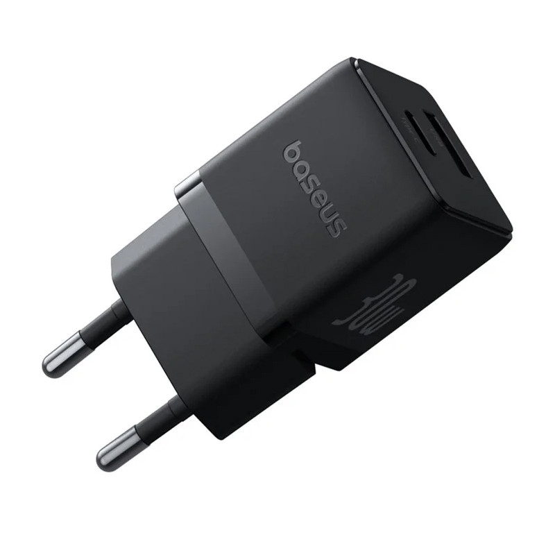 Мережевий зарядний пристрій Baseus Palm Fast Charger PD30W+QC3.0 (1USB-A/1C) + кабель Type-C to Type-C (P1011160A) - Зображення 4