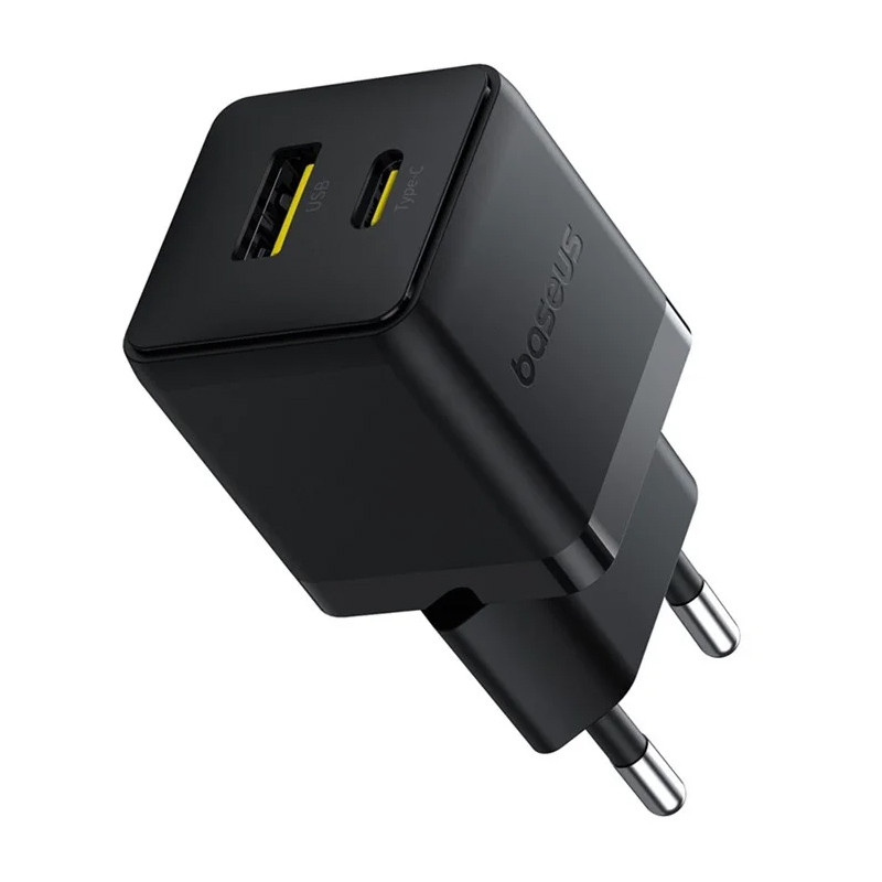 Мережевий зарядний пристрій Baseus Palm Fast Charger PD30W+QC3.0 (1USB-A/1C) + кабель Type-C to Type-C (P1011160A) - Зображення 5