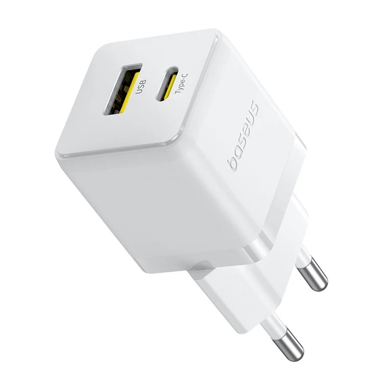 Мережевий зарядний пристрій Baseus Palm Fast Charger PD30W+QC3.0 (1USB-A/1C) + кабель Type-C to Type-C (P1011160A) - Зображення 5