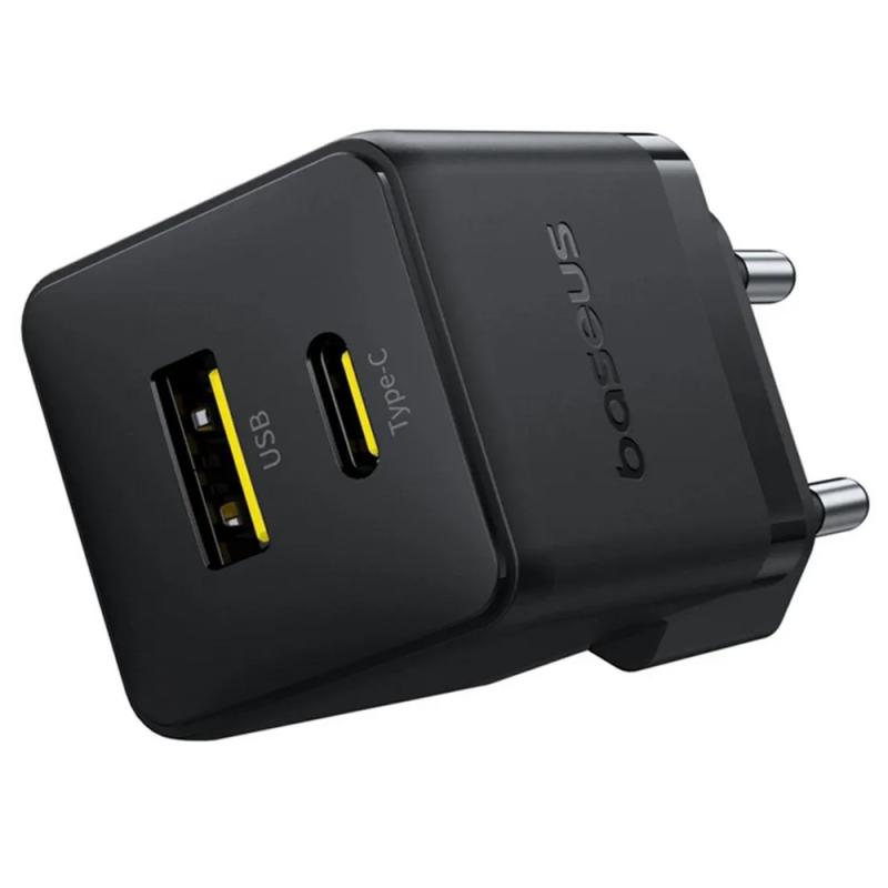 Мережевий зарядний пристрій Baseus Palm Fast Charger 30W (1USB-A/1C) (P1011160A) - Зображення 2