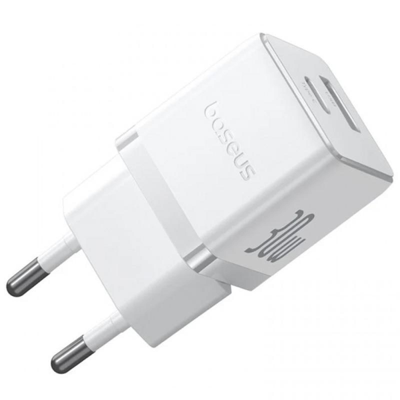 Мережевий зарядний пристрій Baseus Palm Fast Charger 30W (1USB-A/1C) (P1011160A) - Зображення 2
