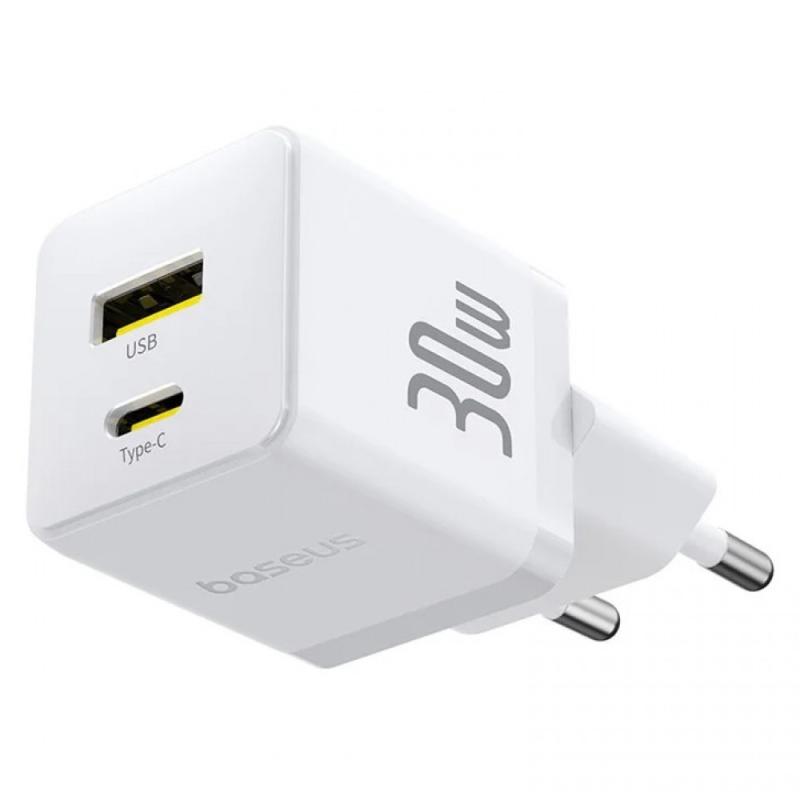 Мережевий зарядний пристрій Baseus Palm Fast Charger 30W (1USB-A/1C) (P1011160A) - Зображення 4