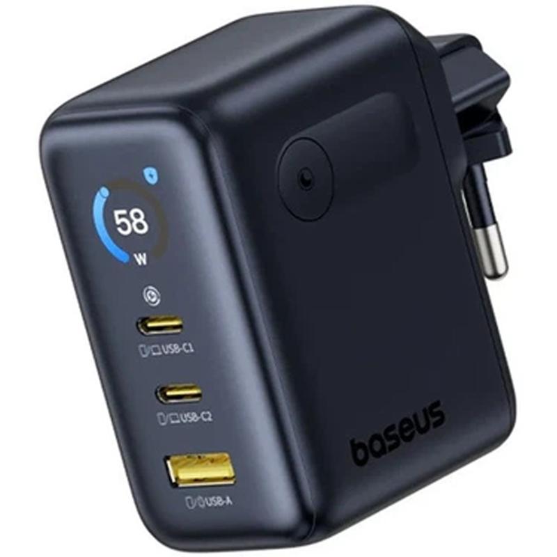Мережевий зарядний пристрій Baseus PicoGo AE21 Fast Charger 100W (1USB-A/2C) + кабель Type-C to Type-C (E0121B) - Зображення 3