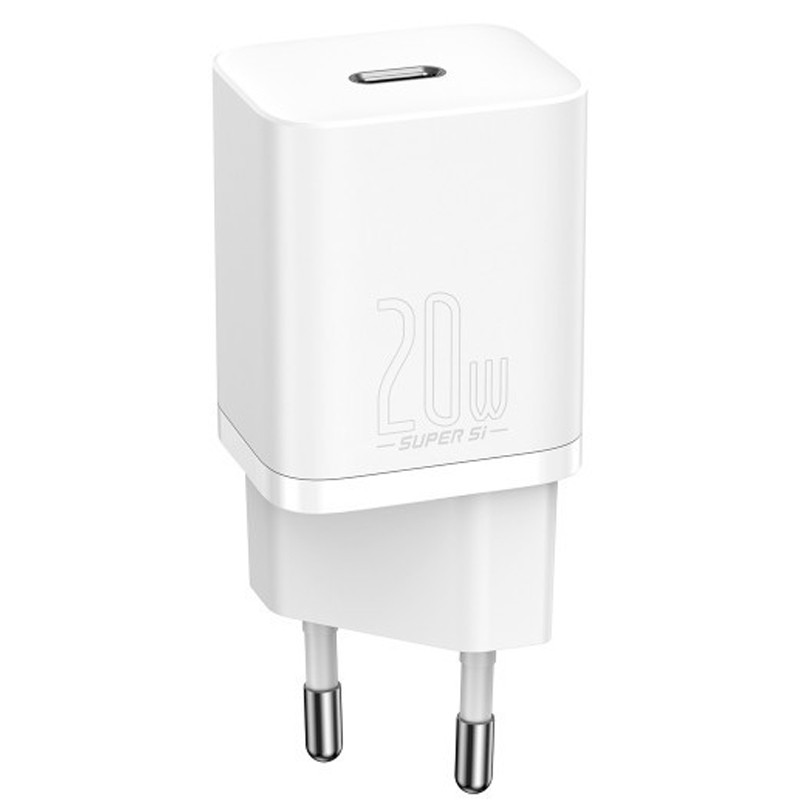 Мережевий зарядний пристрій Baseus Super Si Quick Charger PD20W (1USB-C) + кабель Type-C to Lightning (TZCCSUP-B) - Зображення 2