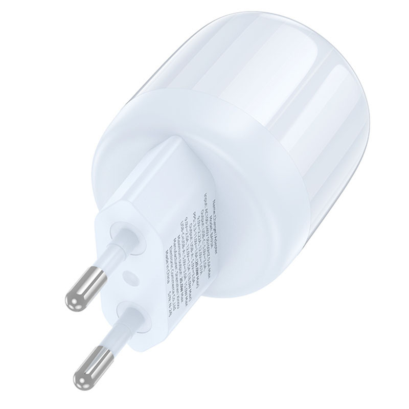 Мережевий зарядний пристрій Borofone BA93A Lustrous PD20W+QC3.0 (1USB-A/1C) - Зображення 2