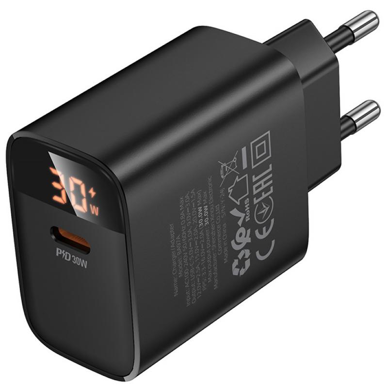 Мережевий зарядний пристрій Borofone BA97A PD30W (1USB-C) - Зображення 5