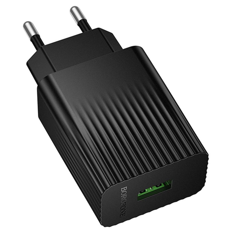Мережевий зарядний пристрій Borofone BAS72A Source QC3.0 18W (1USB-A)