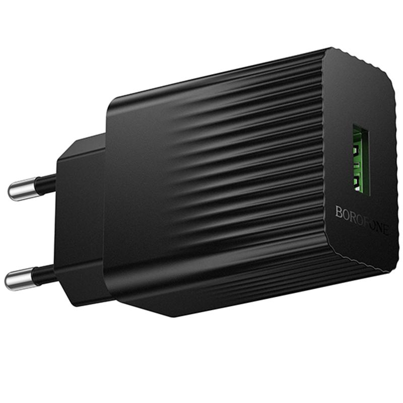 Мережевий зарядний пристрій Borofone BAS72A Source QC3.0 18W (1USB-A) - Зображення 3