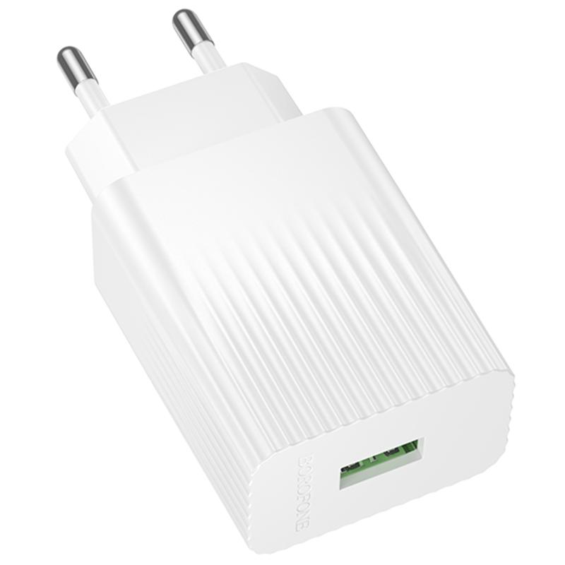 Мережевий зарядний пристрій Borofone BAS72A Source QC3.0 18W (1USB-A)