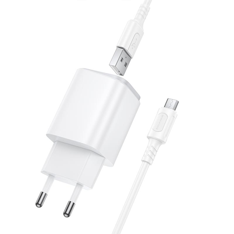 Мережевий зарядний пристрій Borofone BAS81A Star 10.5W (2USB-A) + кабель USB to MicroUSB - Зображення 4