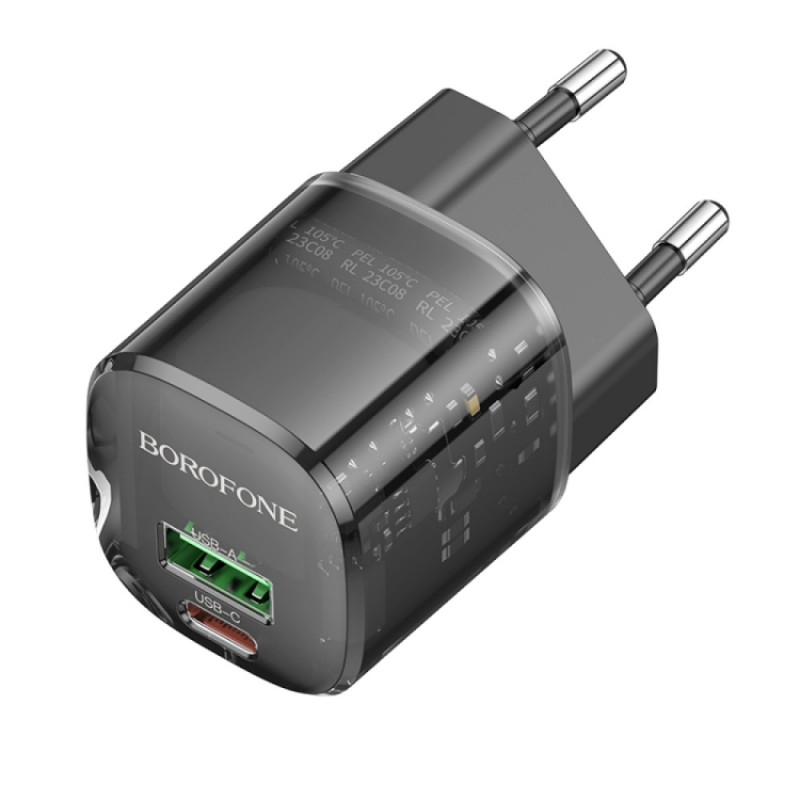 Мережевий зарядний пристрій Borofone BN17 Sunlight PD20W+QC3.0 (1USB-A/1C) - Зображення 2