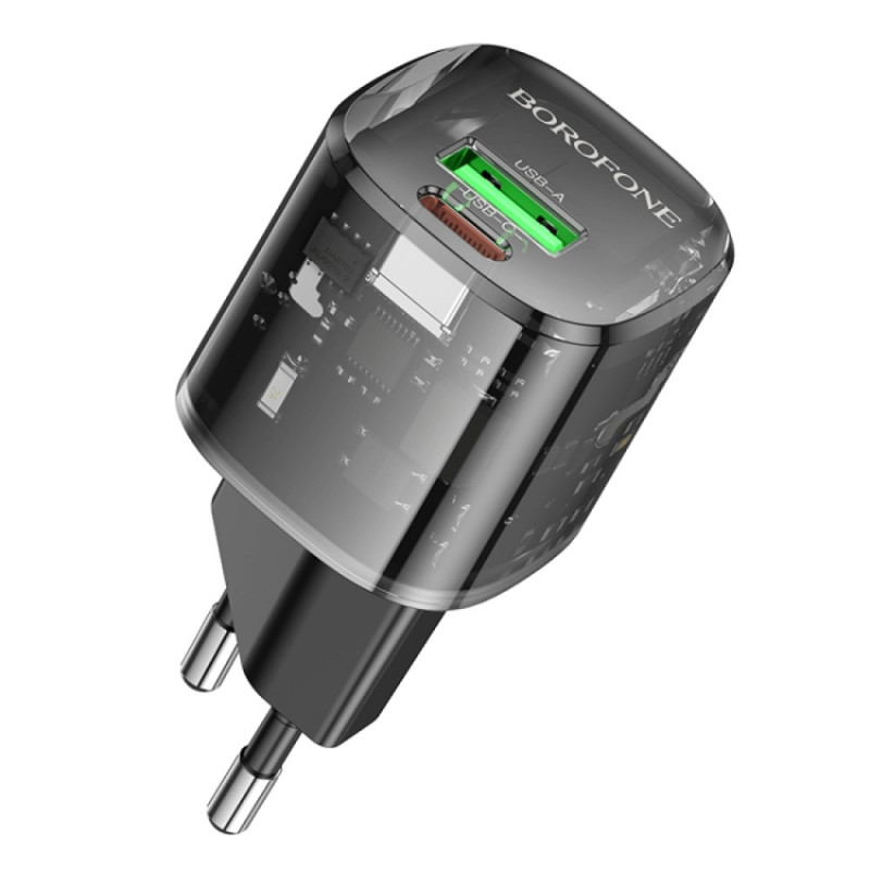 Мережевий зарядний пристрій Borofone BN17 Sunlight PD20W+QC3.0 (1USB-A/1C) - Зображення 3