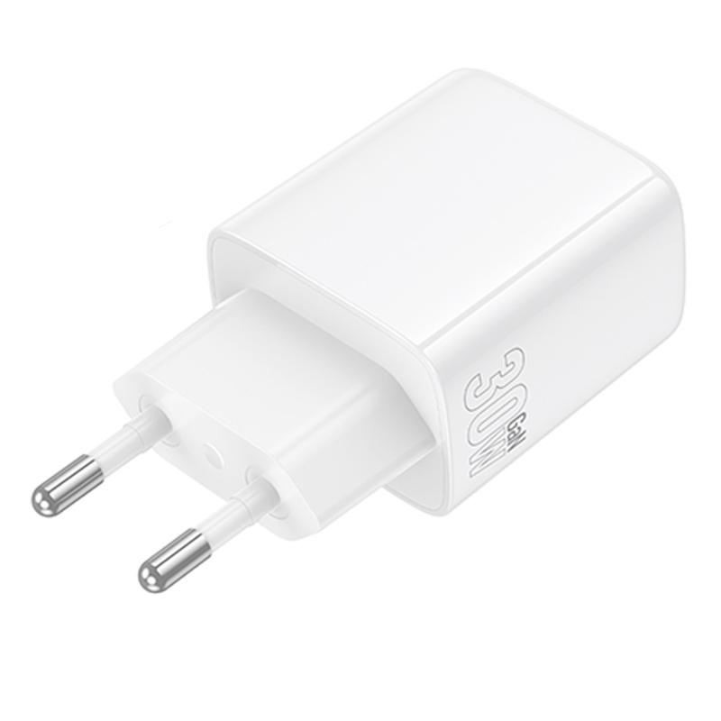 Мережевий зарядний пристрій Borofone BN29 Fuente PD30W+QC3.0 (1USB-A/1C) - Зображення 2